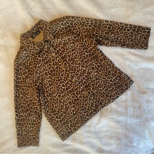 Brigg’s New York Leopard Print Button Up Chore jacket